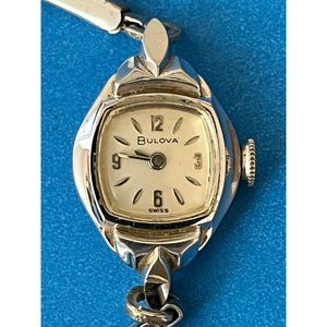 Vintage 1961 art deco Bulova M1 10K RGP gold Womens Watch not running
